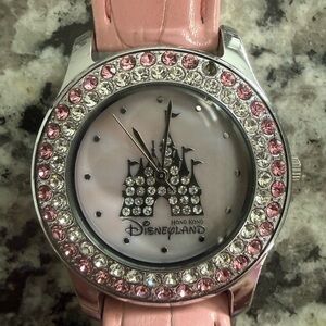 Disneyland Hong Kong Pink Crystal Castle Watch